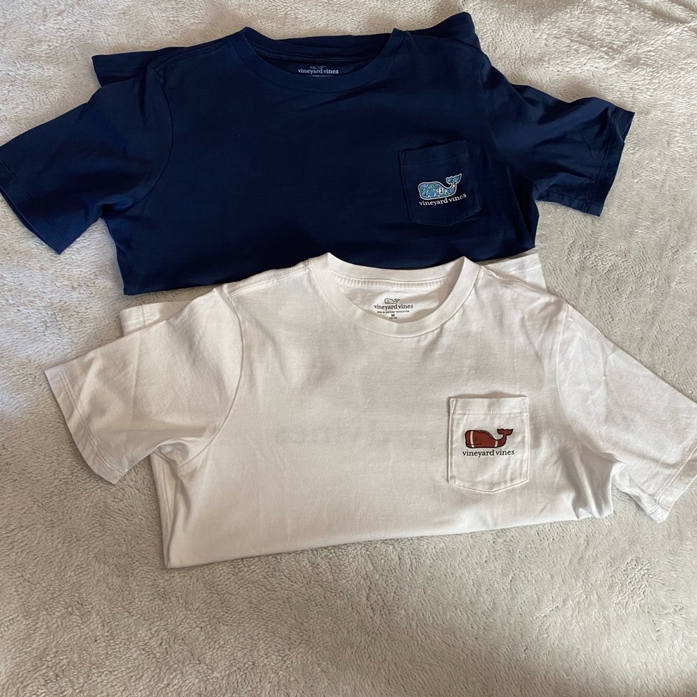 Vineyard Vines Kids' Navy and White T-Shirts